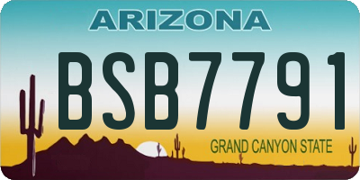 AZ license plate BSB7791