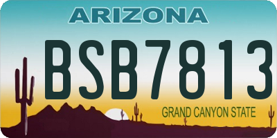 AZ license plate BSB7813