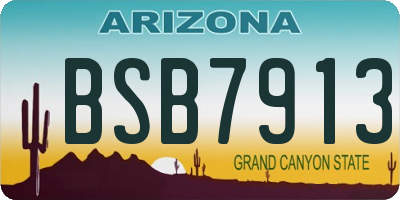 AZ license plate BSB7913