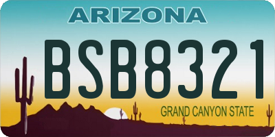 AZ license plate BSB8321