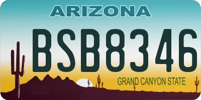 AZ license plate BSB8346