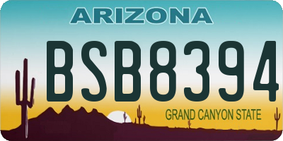 AZ license plate BSB8394