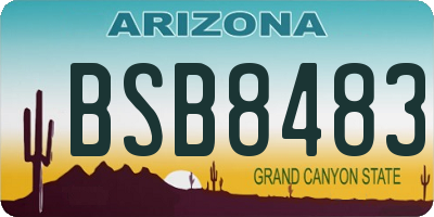 AZ license plate BSB8483