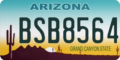 AZ license plate BSB8564