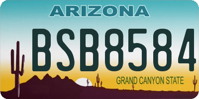 AZ license plate BSB8584