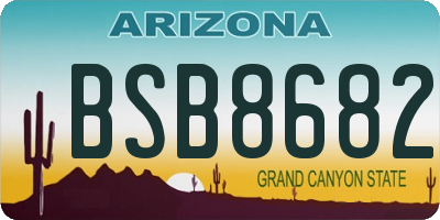 AZ license plate BSB8682