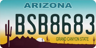 AZ license plate BSB8683