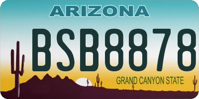 AZ license plate BSB8878