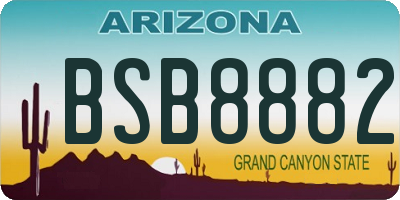 AZ license plate BSB8882