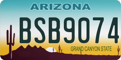 AZ license plate BSB9074