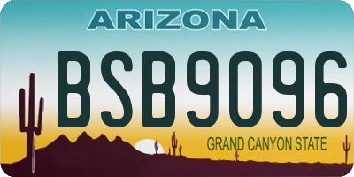 AZ license plate BSB9096