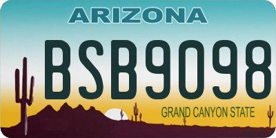 AZ license plate BSB9098