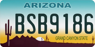 AZ license plate BSB9186