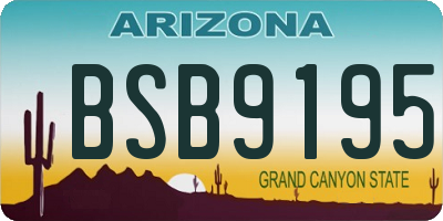 AZ license plate BSB9195