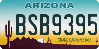 AZ license plate BSB9395