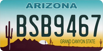 AZ license plate BSB9467