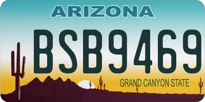 AZ license plate BSB9469