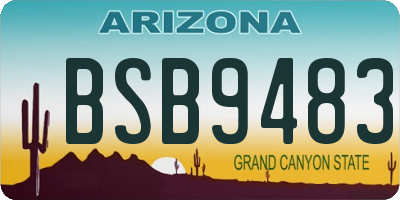 AZ license plate BSB9483