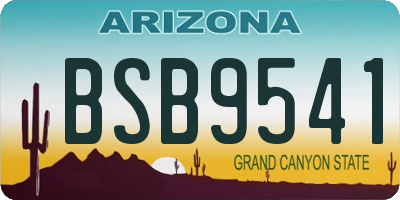 AZ license plate BSB9541