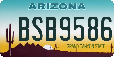 AZ license plate BSB9586