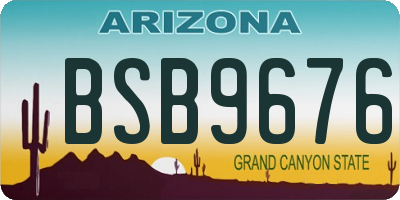 AZ license plate BSB9676