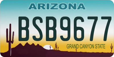 AZ license plate BSB9677