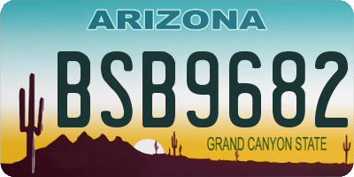 AZ license plate BSB9682