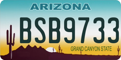 AZ license plate BSB9733
