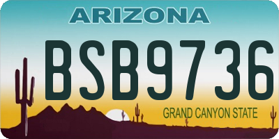 AZ license plate BSB9736