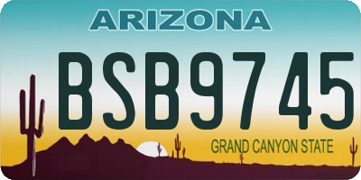 AZ license plate BSB9745
