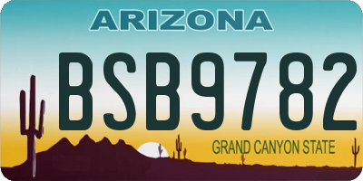 AZ license plate BSB9782