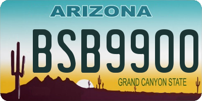 AZ license plate BSB9900