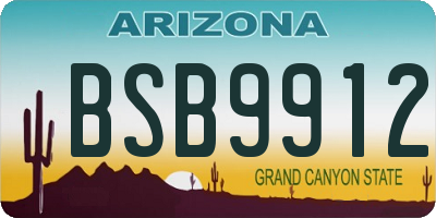AZ license plate BSB9912