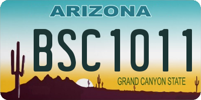 AZ license plate BSC1011