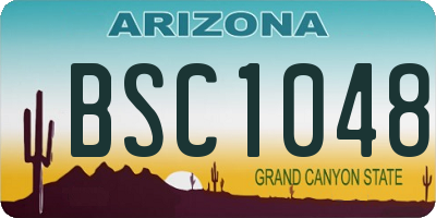 AZ license plate BSC1048