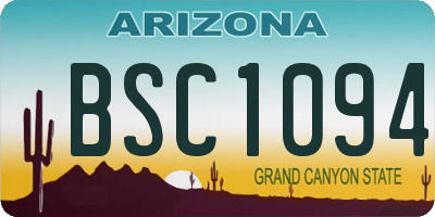 AZ license plate BSC1094