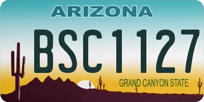 AZ license plate BSC1127