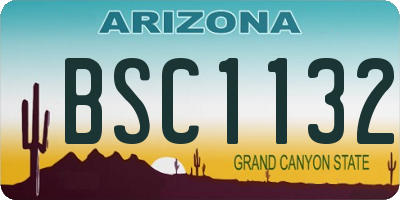 AZ license plate BSC1132
