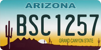 AZ license plate BSC1257
