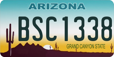 AZ license plate BSC1338