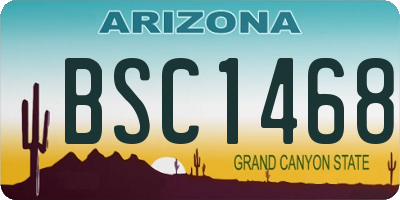 AZ license plate BSC1468