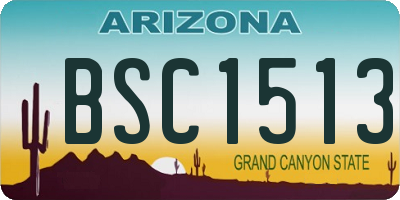 AZ license plate BSC1513