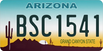 AZ license plate BSC1541