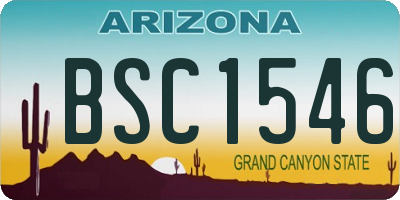 AZ license plate BSC1546