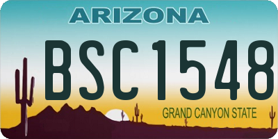 AZ license plate BSC1548