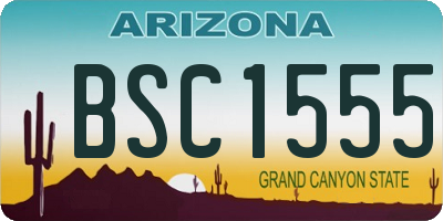 AZ license plate BSC1555