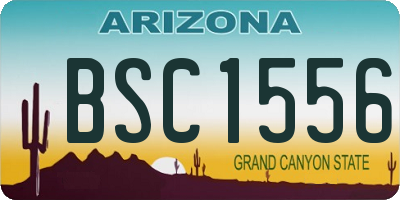 AZ license plate BSC1556