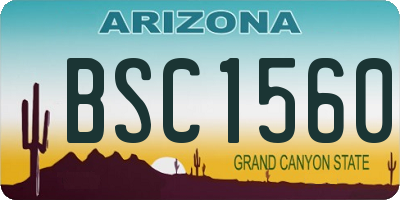 AZ license plate BSC1560