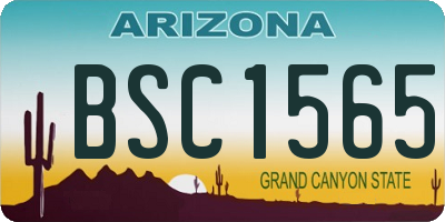 AZ license plate BSC1565