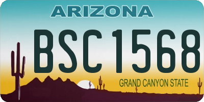 AZ license plate BSC1568